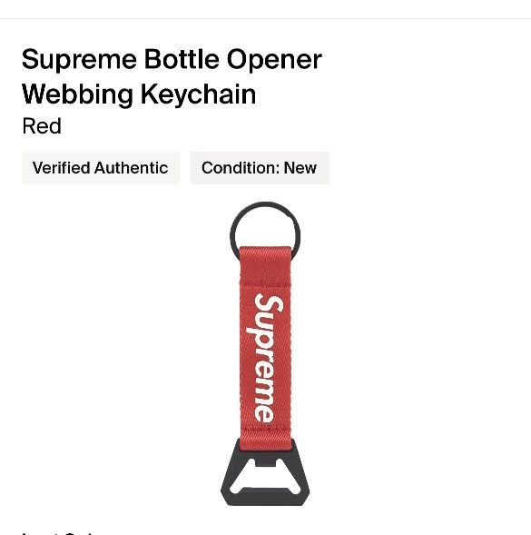Supreme Bottle Opener Keychain Red