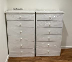 White 6 drawer chest