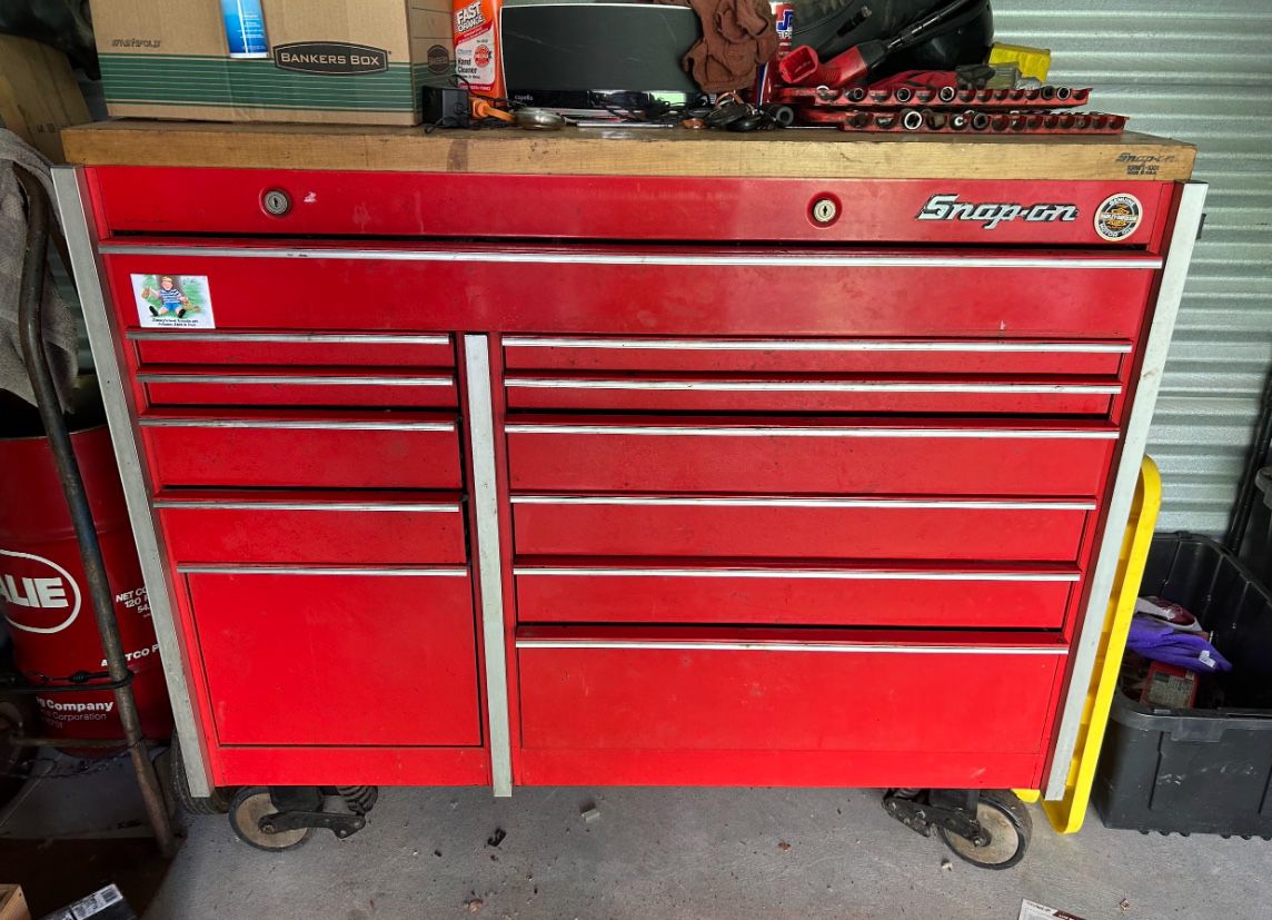 Snap-on Toolbox and Cover (LOADED WITH TOOLS)