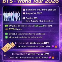 BTS TICKET 
