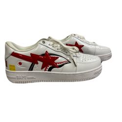 A Bathing Ape “Bapestas” Lows M2 Shark Face- White. Size 9.5
