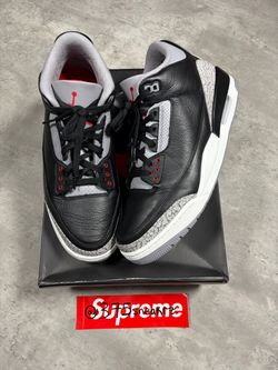 Jordan 3 Black Cement size 13 men