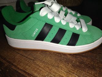 adidas Campus Men’s Lace Up Low Top Athletic Sneakers Green/Black/White