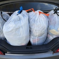 4 Bags Filled of Clothes - See Desc. 