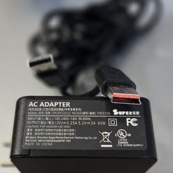 65watt 20v Charger For Lenovo Laptops/tablets