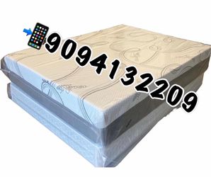 Queen Cooling Gel Hybrid Memory Foam Mattress and Boxspring!