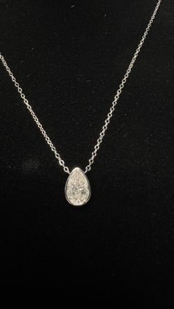 Pear cut Moissanite necklace