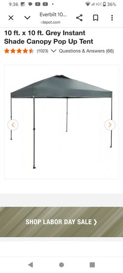 8x8 Grey Pop up Canopy