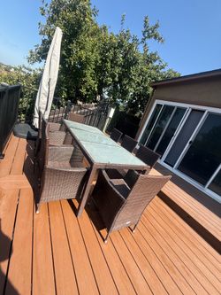 Outdoor dinner table