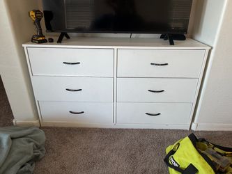 53” white dresser