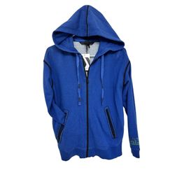 Marc By Marc Jacobs Blue Full Zip Hoodie Hoody Mens Small S Sweatshirt NEW