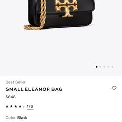 Tory Burch Leather Purse Gold Metal Hardware Designer