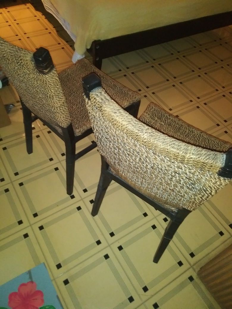 Rope braided chair set