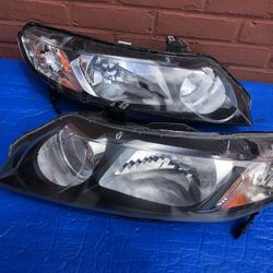 2009-2011 Honda Civic Headlighs Pair RH LH