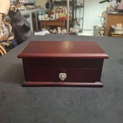 Brighton "It's A Keeper" Mahogany Wood Charm & Jewelry Box - Excellent Condition