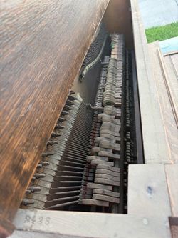 Upright Piano with Wooden Cabinet