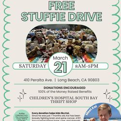 FREE Stuffie Drive- Saturday 3/21
