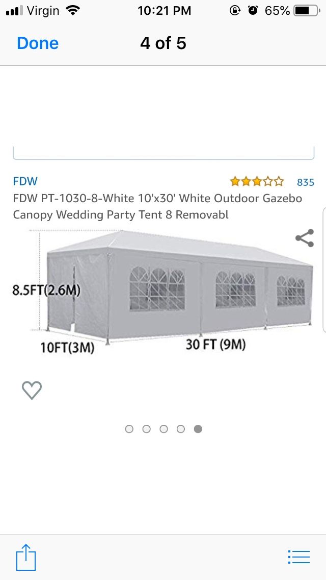 Tent white brand new in box