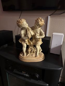 Vintage Marwal Chalkware Statue