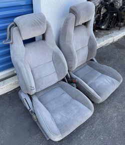 Toyota Supra Mk3 1(contact info removed) Cloth Seat Seats Set Gray Cloth Electric