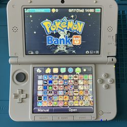 Nintendo Mint 3DS XL With Pokemon Bank, Pokemon DS, Stylus, 64 GB SD Card