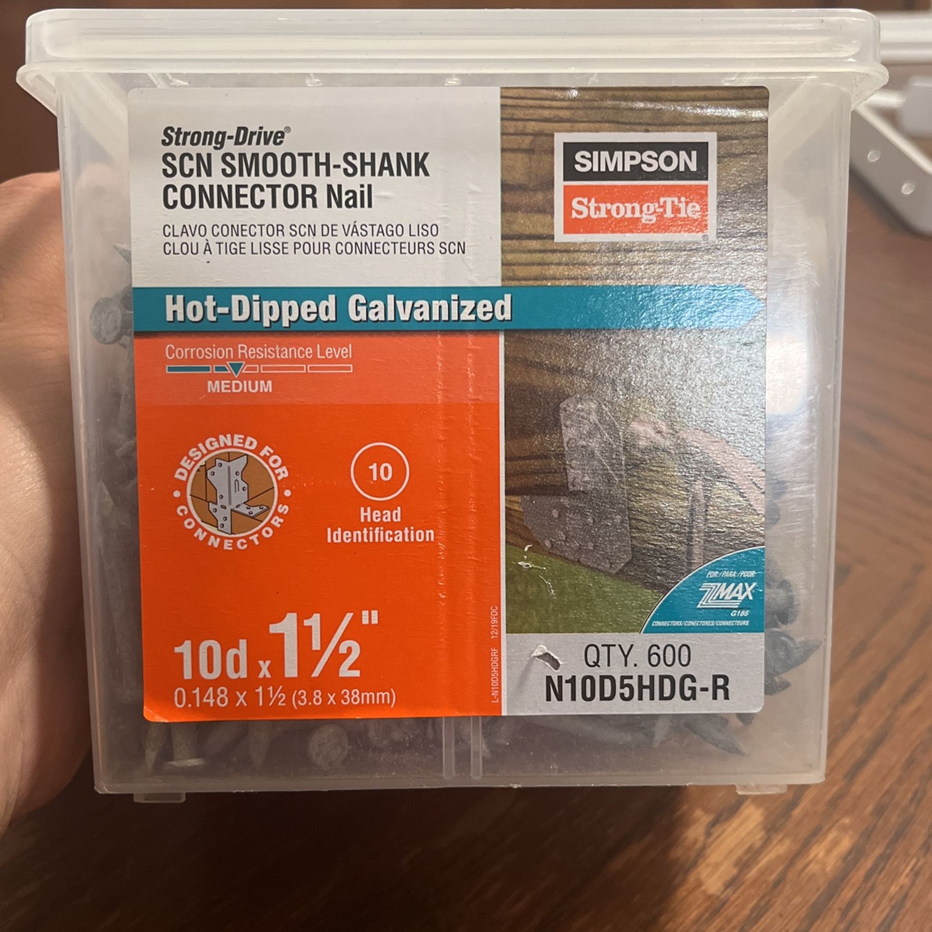 Simpson Strong tie Scan Smooth-Shank Connector Nail