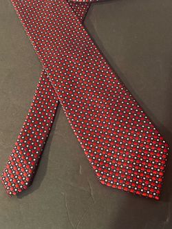 President DONALD J TRUMP Signature Collection Red Gray Silver Boxes Necktie Tie