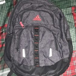 Adidas Gray and Red Sports Backpack