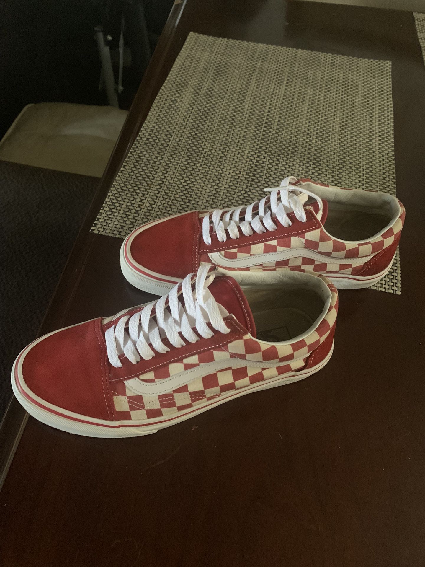 Red Checkered Vans