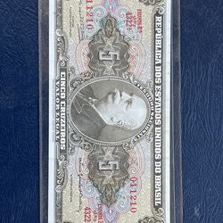 Cinco Cruzeiros Republica Brazil Banknote