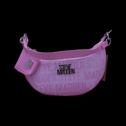 Steve Madden Pink Baguette Bag Y2K Shoulder Purse Logo