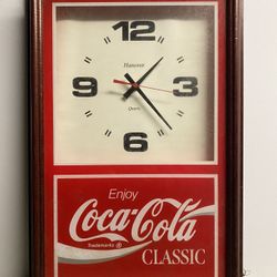 Vintage Coca Cola Clock Hanover Quartz