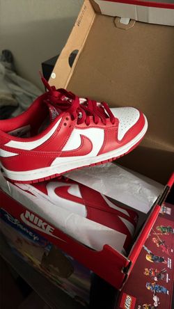 Nike Dunk Low Red and White Sneakers