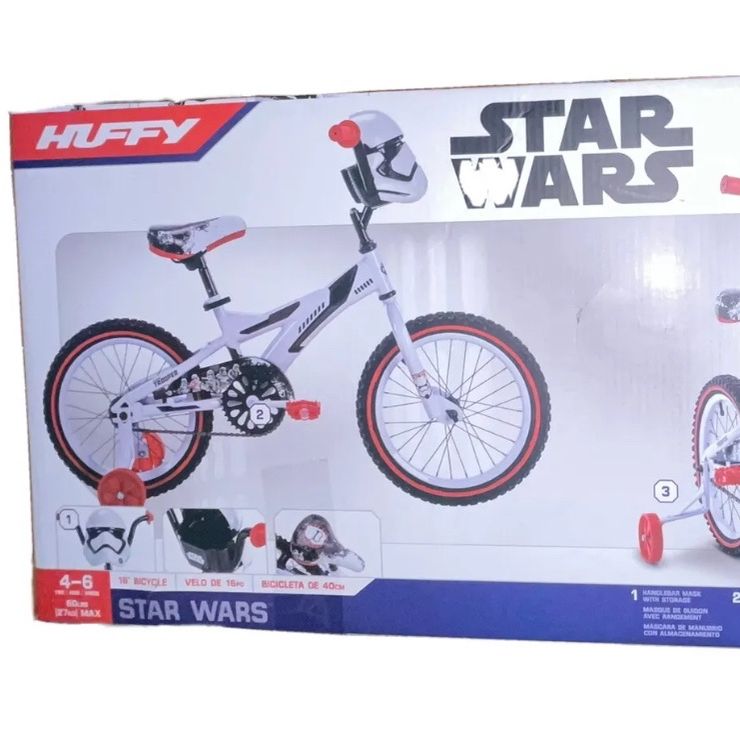 Star Wars Stormtrooper Disney Huffy 16” Bike with Training Wheels - White - New In Box 