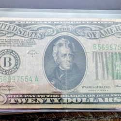 1934 Nice Like Green Twenty Dollar Federal Reserve Note