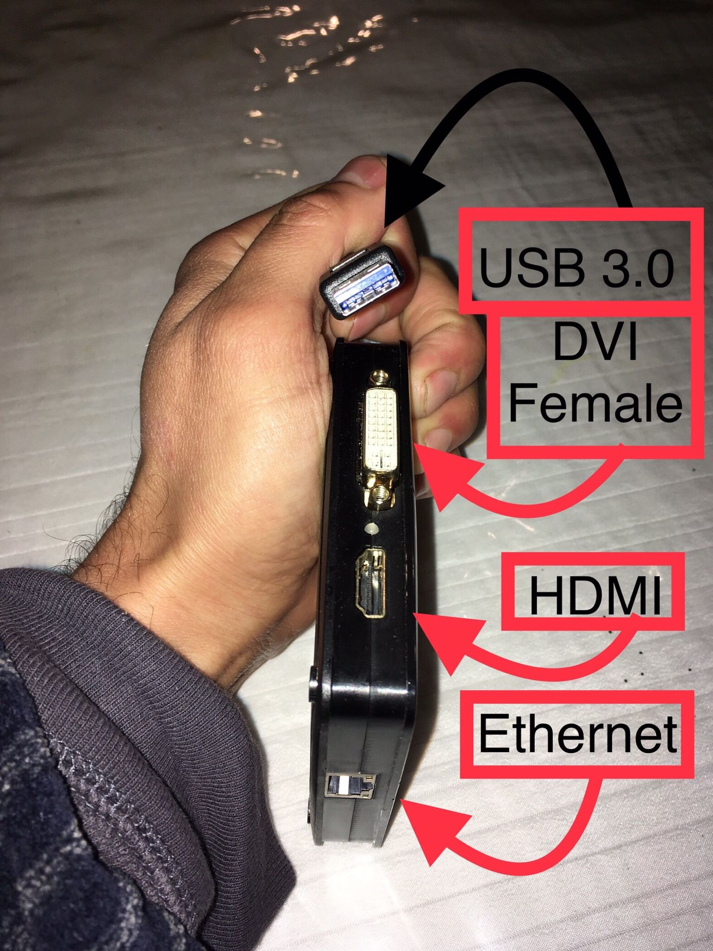 Plugable USB 3.0 Dual Display Adapter for Multiple Monitors with Gigabit Ethernet