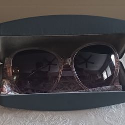"Johnny Was" Carly Sunglasses 59 16- 135 Sheer Blush W/ Branded Case