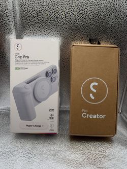 ShiftCam SnapGrip Pro Phone Camera Grip, Qi2 Magnetic Power Bank, Stone