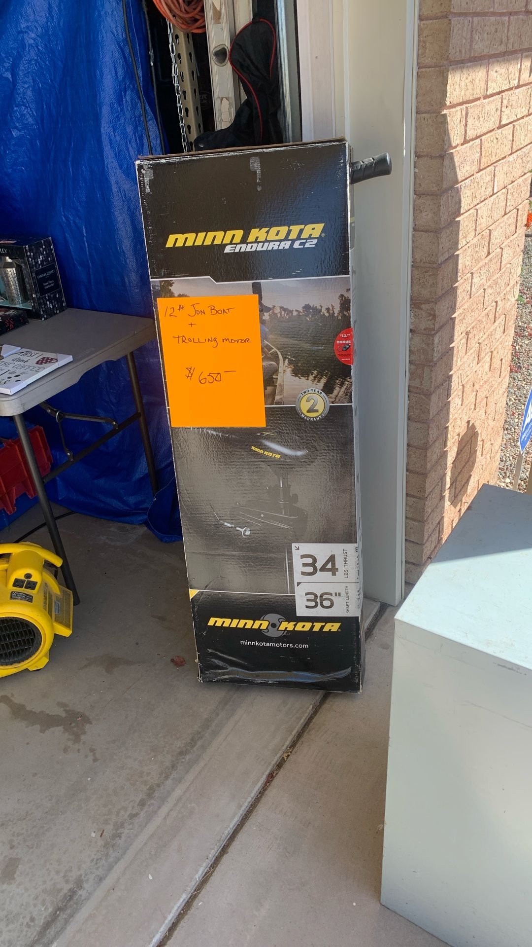 12 Ft Jon Boat Minnkota Trolling $650