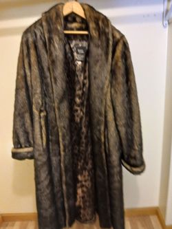 Dennis basso faux fur mink coat