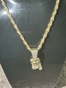 20 inch Gold Plated Jesus Piece necklace