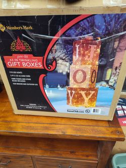 Member's Mark 63-Inch Pre-Lit Twinkling Gift Boxes