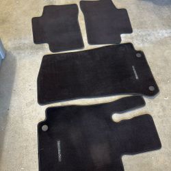 Genuine Mercedes Velour Floor Mat Set; DARK BROWN; 4-Piece
