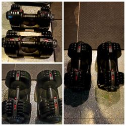 ADJUSTABLE DUMBBELLS 71.5LB / 32.5KG in EACH STEEL  DUMBBELL WEIGHTS
