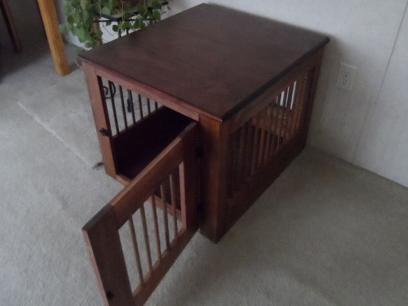 Dog Crate End Table. - Wood - New