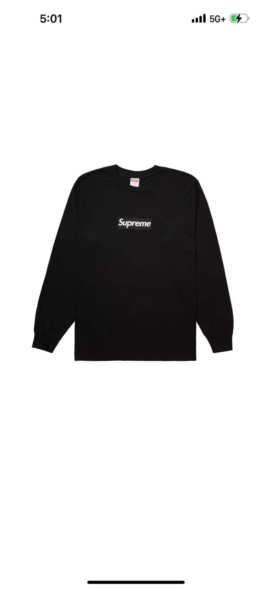 Supreme Box Logo Long Sleeve Medium Black