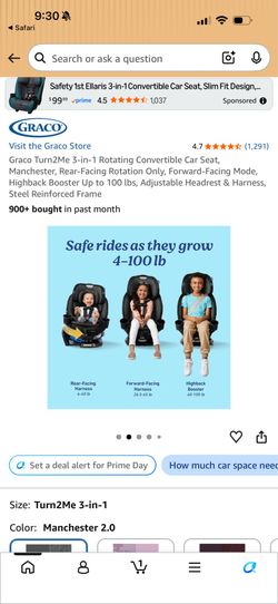 Graco turn2me 3 in 1 carseat