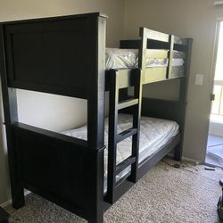Solid Wood Bunk Beds With Mattress Included
