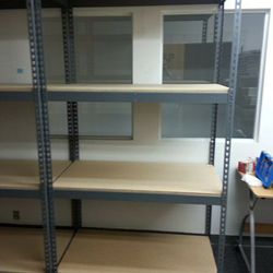 Garage Shelving 48 in W x 24 in D Metal Shelf Shed Storage Racks Stronger Than Homedepot Costco Lowes Delivery & Assembly Available 
