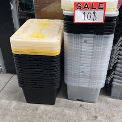 Storage Totes 27 Gallons $12 Each 